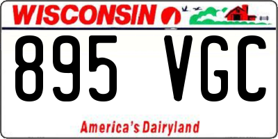 WI license plate 895VGC