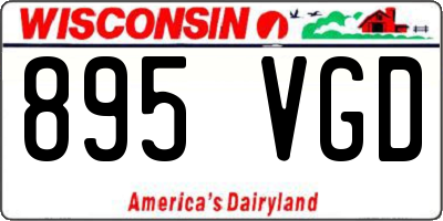 WI license plate 895VGD