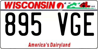 WI license plate 895VGE