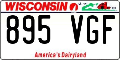 WI license plate 895VGF