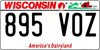 WI license plate 895VOZ