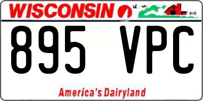 WI license plate 895VPC