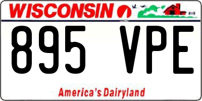 WI license plate 895VPE