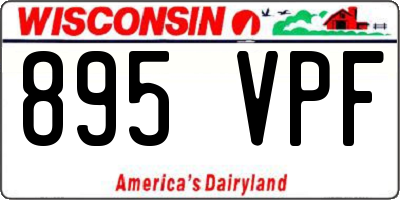 WI license plate 895VPF