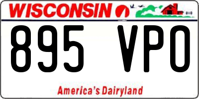 WI license plate 895VPO