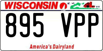 WI license plate 895VPP