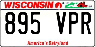 WI license plate 895VPR