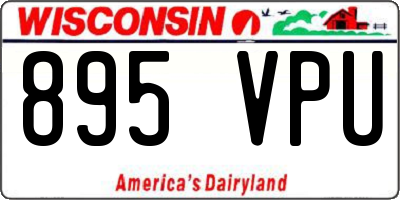 WI license plate 895VPU