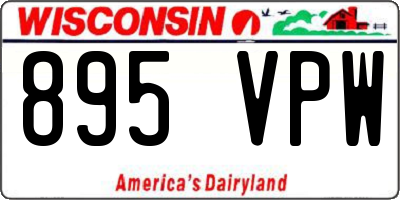 WI license plate 895VPW