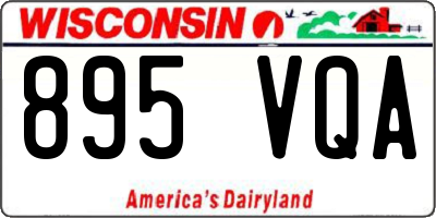 WI license plate 895VQA