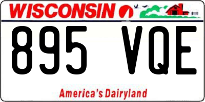WI license plate 895VQE