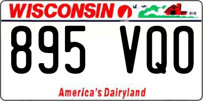 WI license plate 895VQO