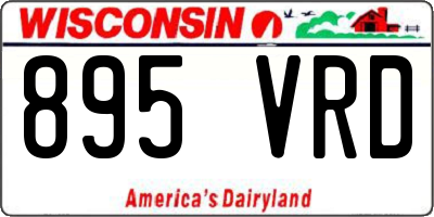 WI license plate 895VRD