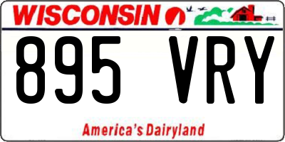WI license plate 895VRY
