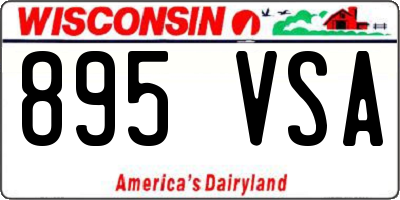 WI license plate 895VSA