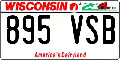 WI license plate 895VSB