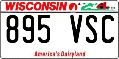 WI license plate 895VSC