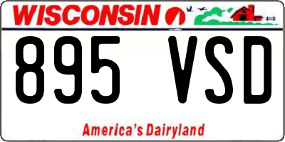 WI license plate 895VSD