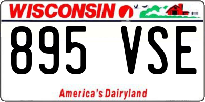 WI license plate 895VSE