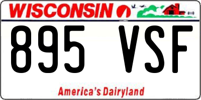 WI license plate 895VSF