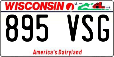 WI license plate 895VSG