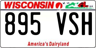WI license plate 895VSH