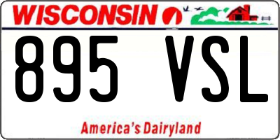 WI license plate 895VSL