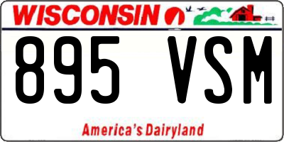 WI license plate 895VSM