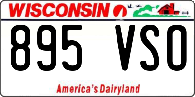 WI license plate 895VSO