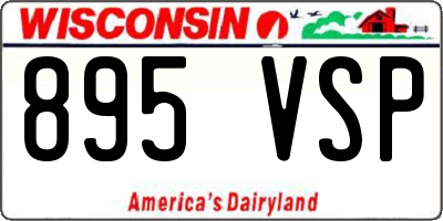 WI license plate 895VSP