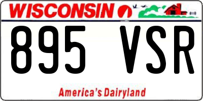 WI license plate 895VSR