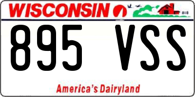 WI license plate 895VSS