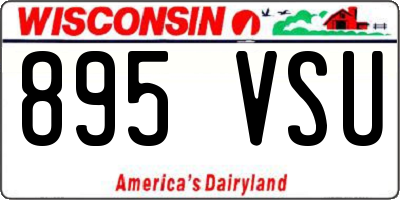 WI license plate 895VSU