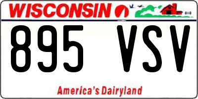 WI license plate 895VSV