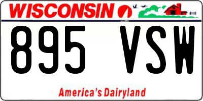 WI license plate 895VSW