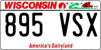 WI license plate 895VSX
