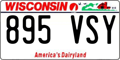 WI license plate 895VSY