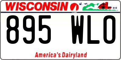 WI license plate 895WLO
