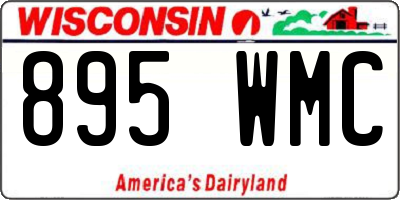 WI license plate 895WMC