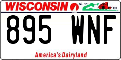 WI license plate 895WNF