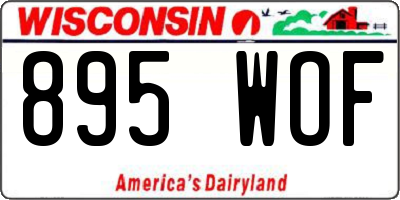WI license plate 895WOF