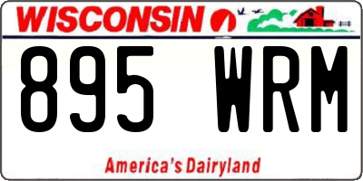 WI license plate 895WRM