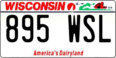 WI license plate 895WSL