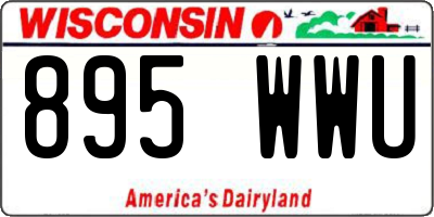 WI license plate 895WWU