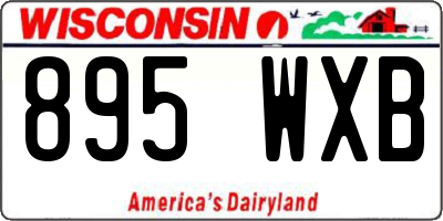 WI license plate 895WXB