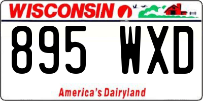 WI license plate 895WXD