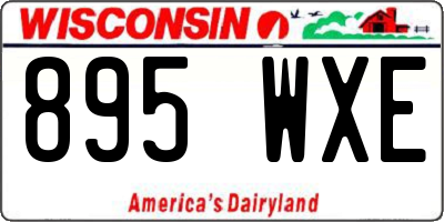 WI license plate 895WXE