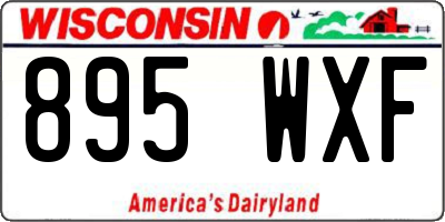 WI license plate 895WXF