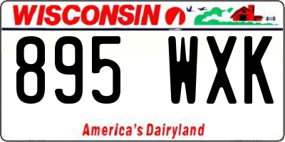 WI license plate 895WXK