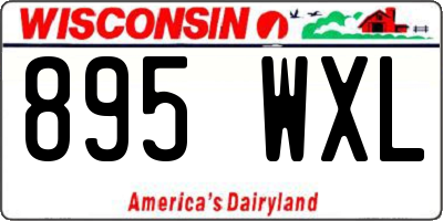 WI license plate 895WXL
